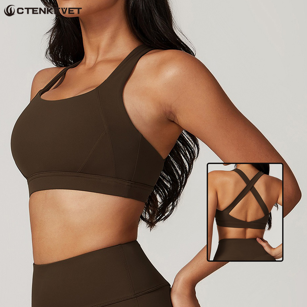 Crop Top Crochet - New Summer Women's Shockproof Sport Bra