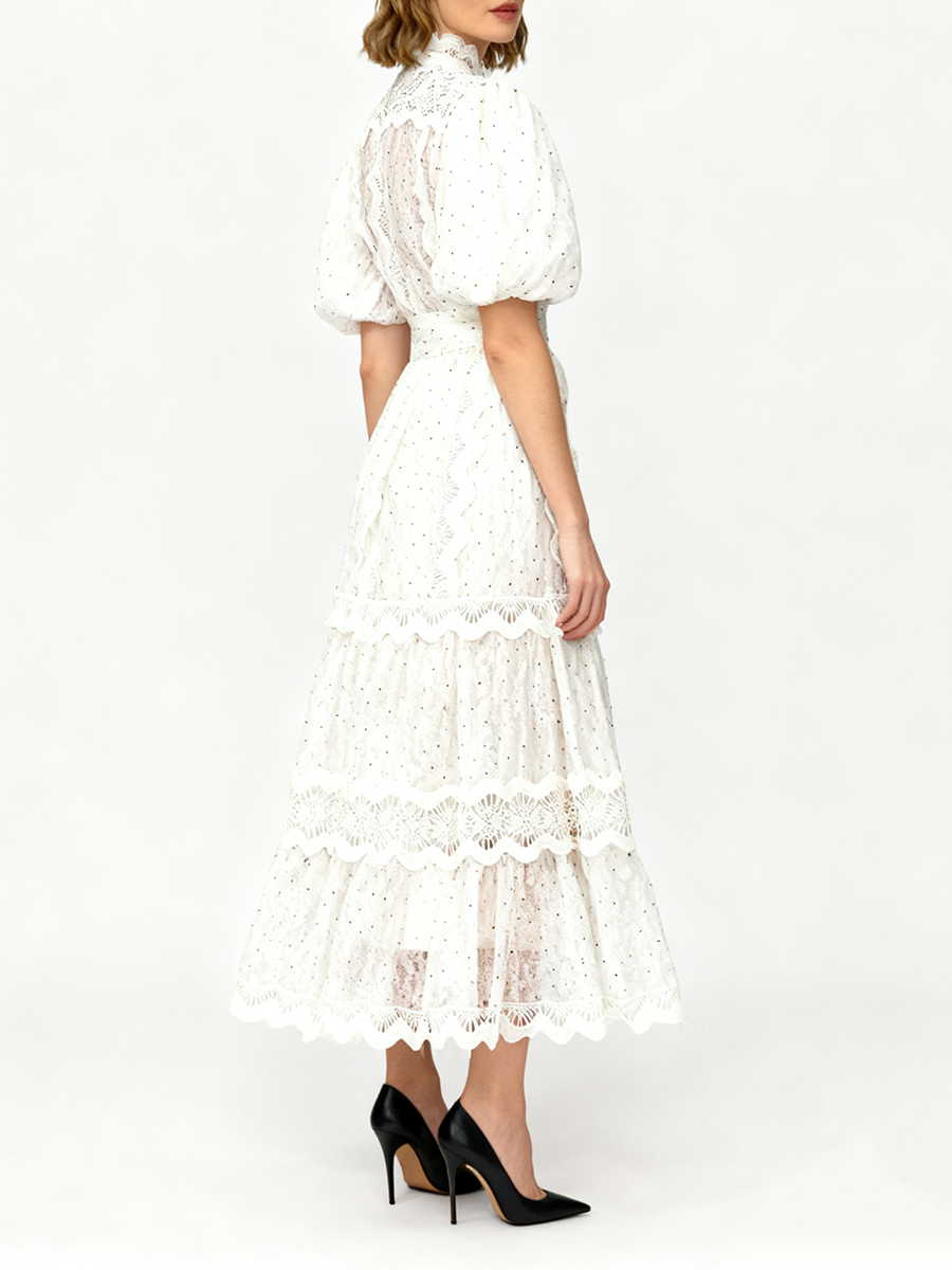 TWOTWINSTYLE Dot Print Sheer D - Linen Dress Wrap 리뷰 및 가격