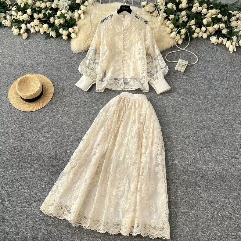 Elegant 2 Piece Long Dress Wom - Midi Skirt Floral 리뷰 및 가격