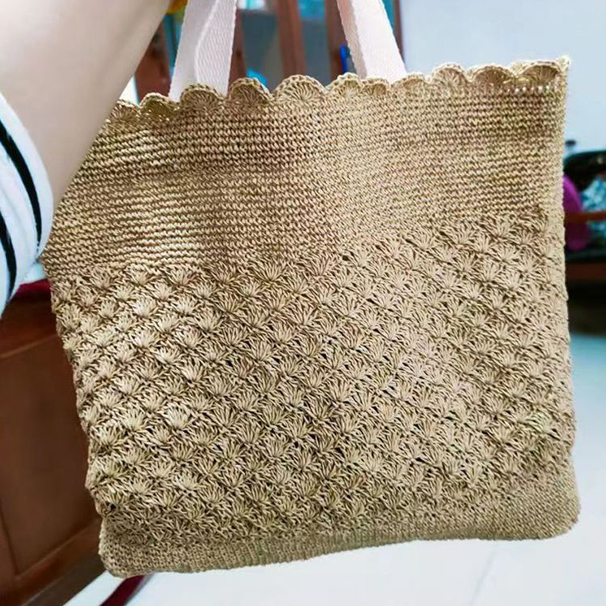 100g Raffia Straw Yarn Handmad - Crochet Bag Raffia 리뷰 및 가격