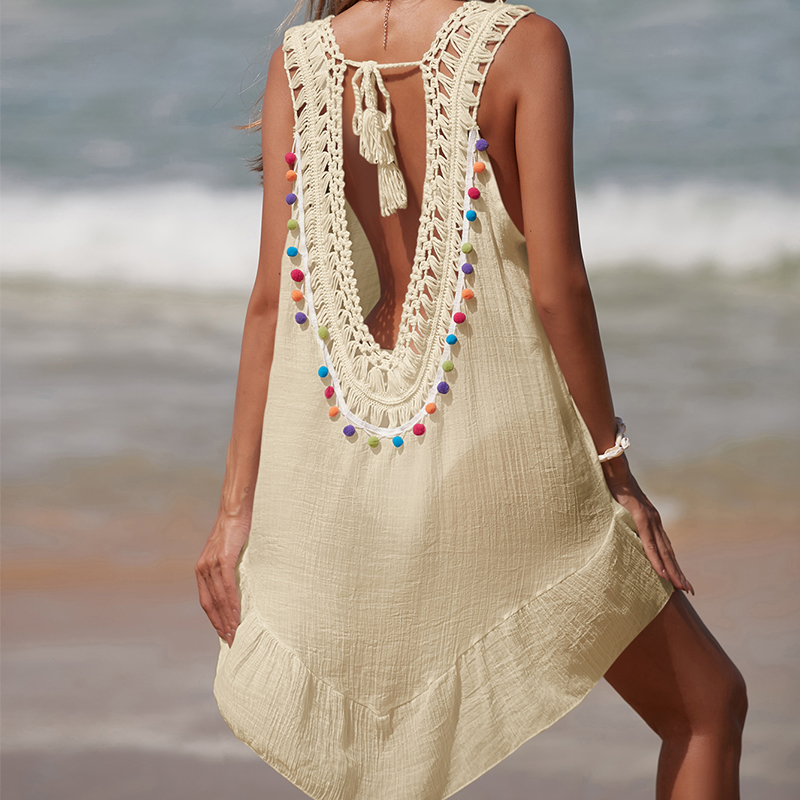 Women V-Neck Backless Hollow O - Cover Up Kaftan 리뷰 및 가격