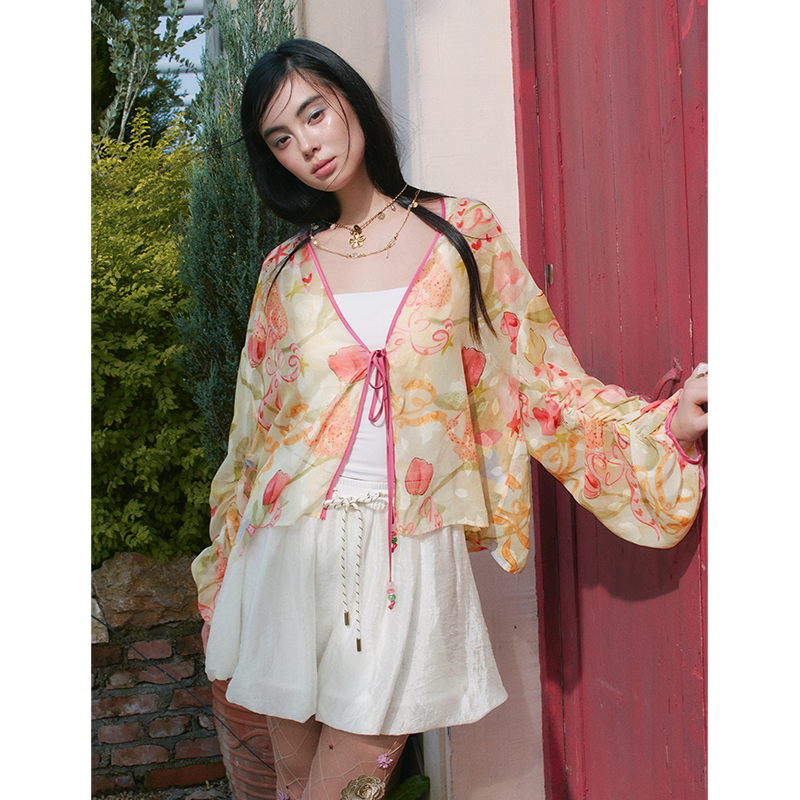 ELFSACK Floral Print Sheer Kim - Kimono Sheer Floral 리뷰 및 가격