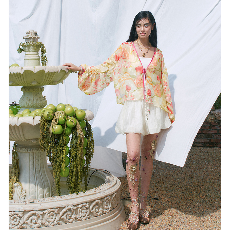 ELFSACK Floral Print Sheer Kim - Kimono Sheer Floral 리뷰 및 가격
