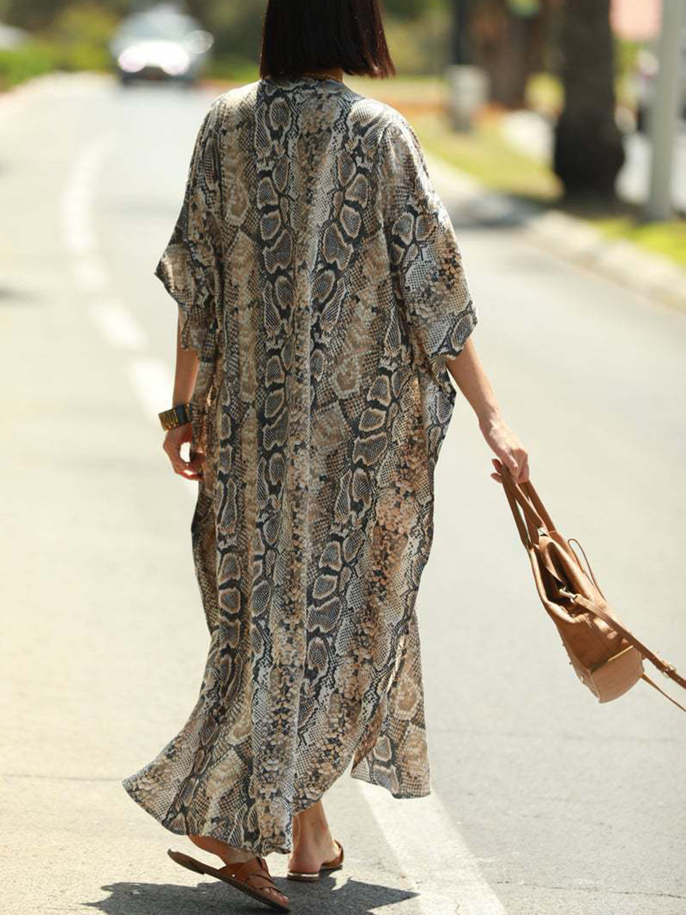 Bohemian Print Beach Cover-Up  - Cover Up Kaftan 리뷰 및 가격