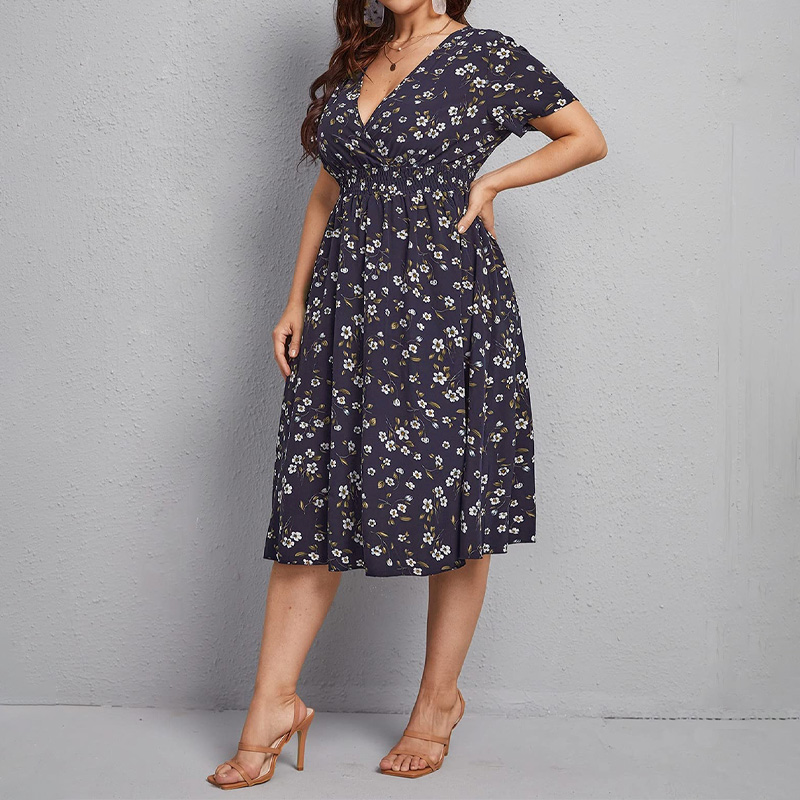 Plus Size Women's Dress, Flowe - Romper Floral Print 리뷰 및 가격