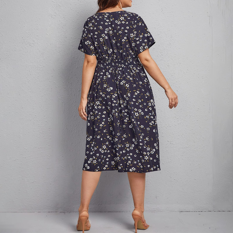 Plus Size Women's Dress, Flowe - Romper Floral Print 리뷰 및 가격