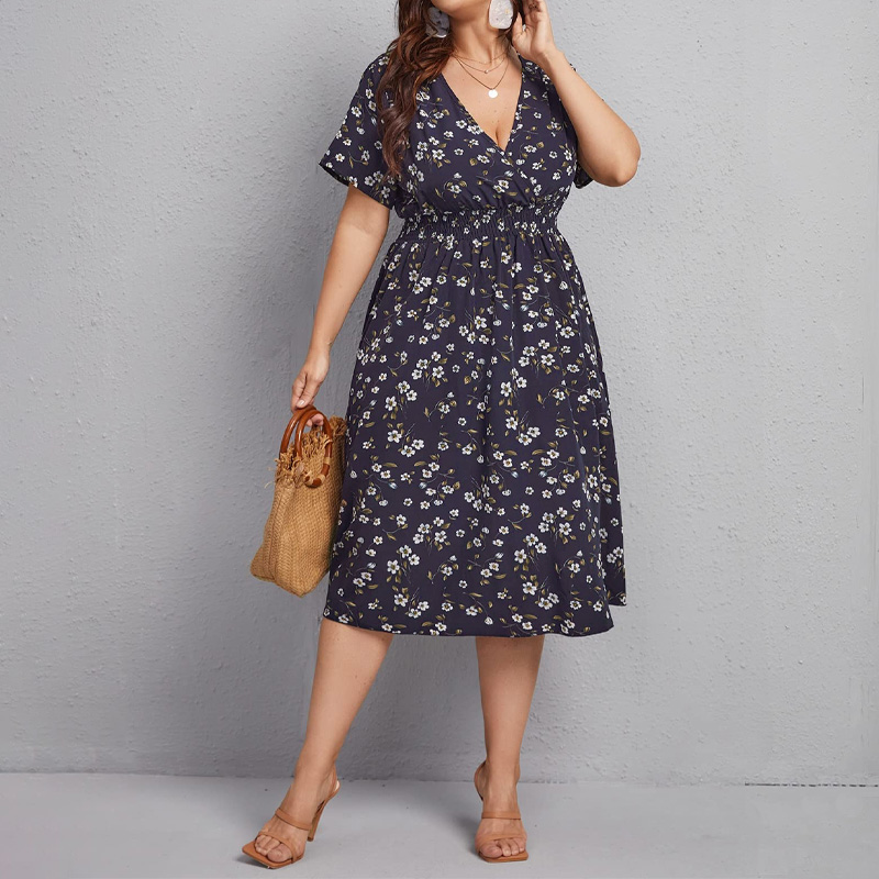 Plus Size Women's Dress, Flowe - Romper Floral Print 리뷰 및 가격