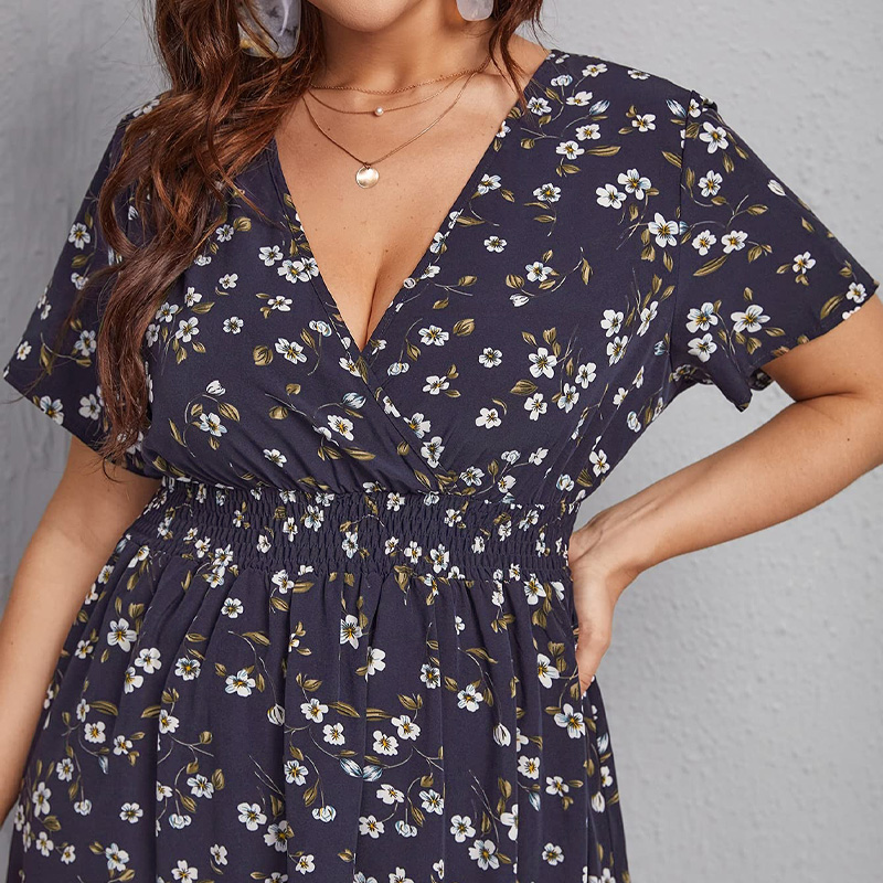 Plus Size Women's Dress, Flowe - Romper Floral Print 리뷰 및 가격