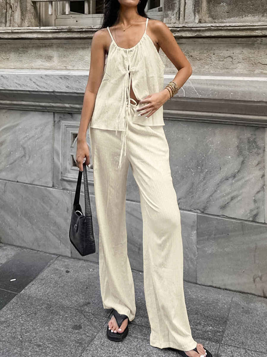 2026 Women Two Piece Set Women - Linen Pant Wide 리뷰 및 가격