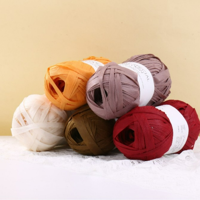 100g/pcs Raffia Flat Yarn for  - Crochet Bag Raffia 리뷰 및 가격