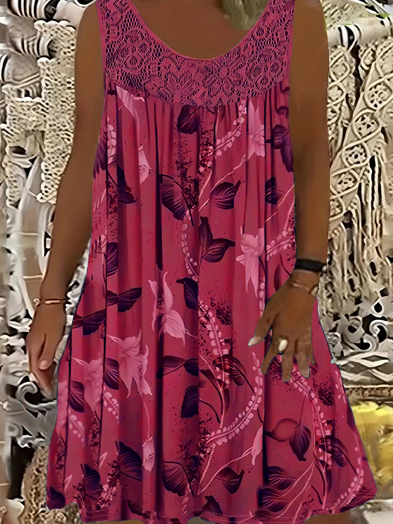 Plus size women's sleeveless r - Romper Floral Print 리뷰 및 가격