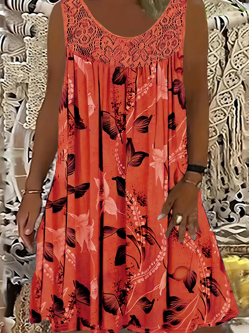 Plus size women's sleeveless r - Romper Floral Print 리뷰 및 가격
