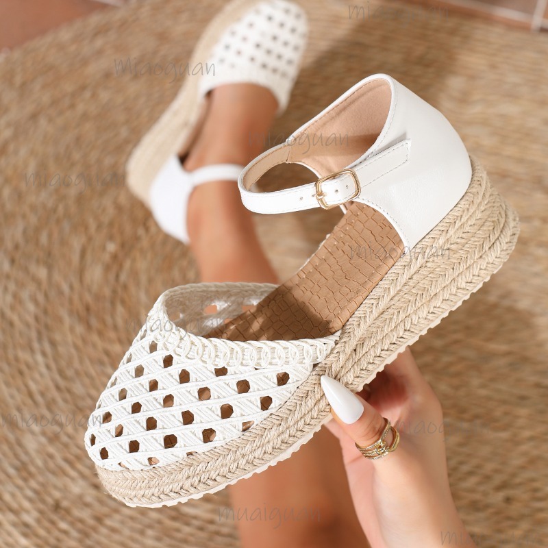 Boho Women's Hollow Out Woven  - Wedge Espadrille Women 리뷰 및 가격