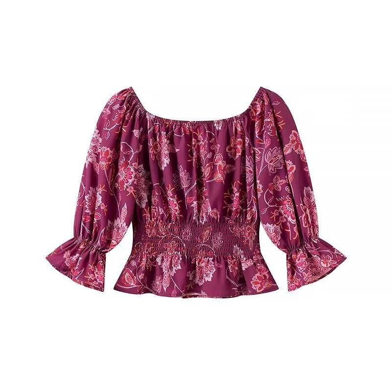 Women's Fashion Printed Off-Sh - Blouse Off Shoulder 리뷰 및 가격
