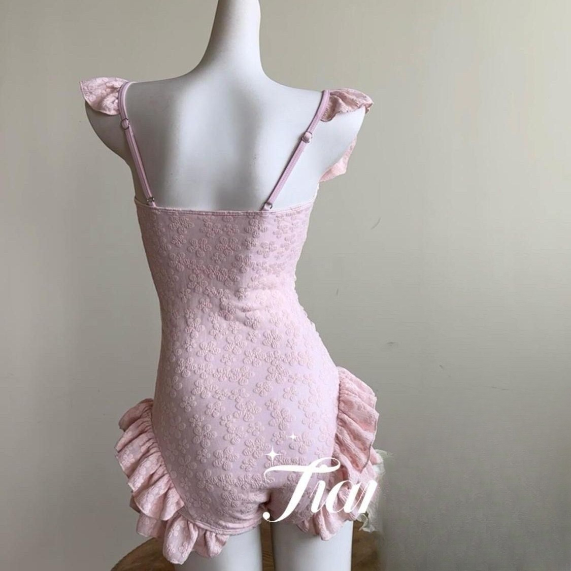 Swimsuit Women Pink Jacquard F - Swimsuit Bikini Ruched 리뷰 및 가격