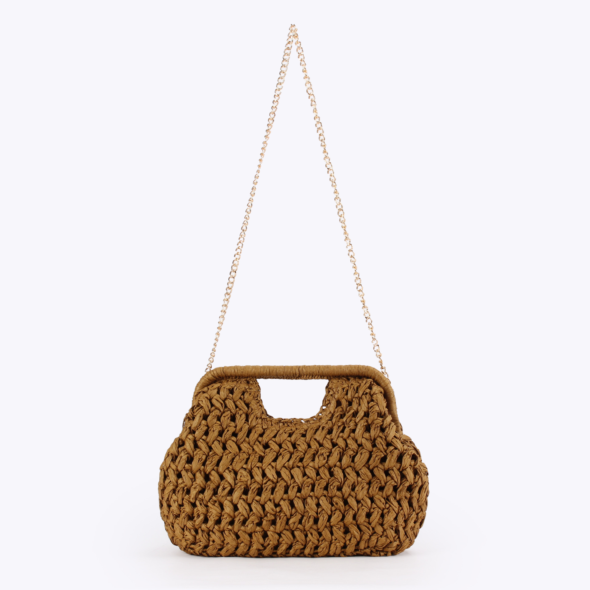 Elegant Ladies Chain Hand Knit - Crochet Bag Raffia 리뷰 및 가격