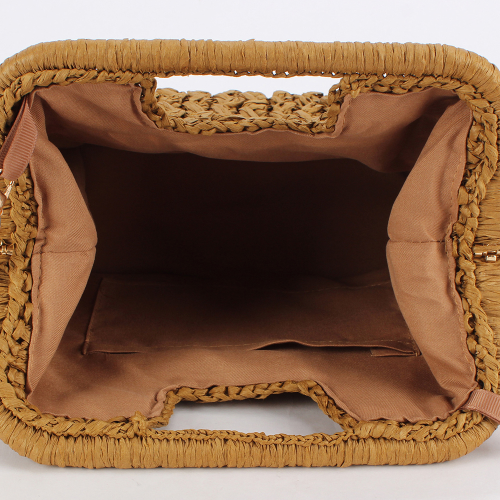 Elegant Ladies Chain Hand Knit - Crochet Bag Raffia 리뷰 및 가격