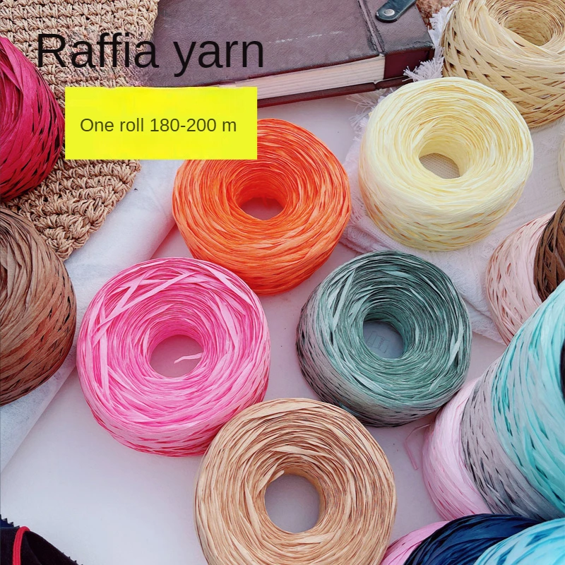 180m raffia Yarn paper Grass f - Crochet Bag Raffia 리뷰 및 가격