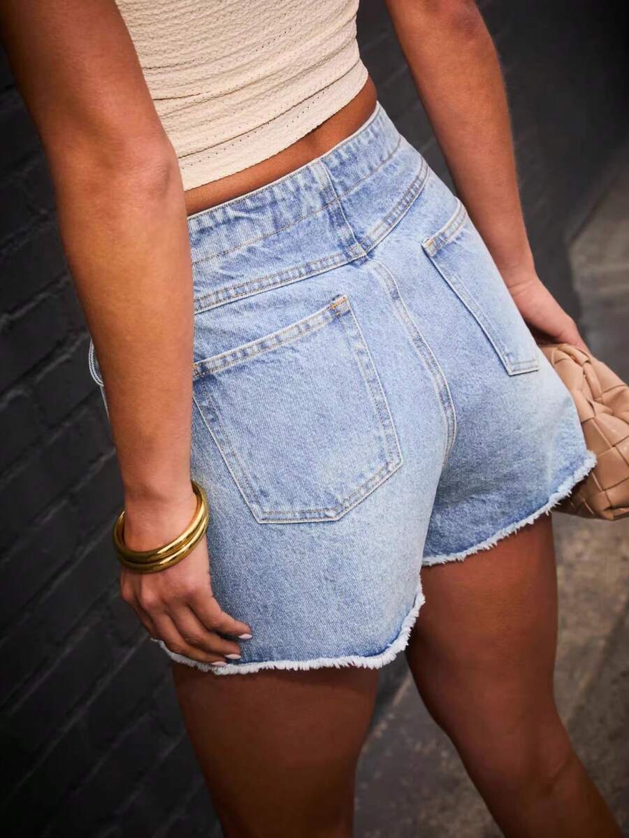 Womens Summer Retro Casual Dis - Shorts Denim Frayed 리뷰 및 가격
