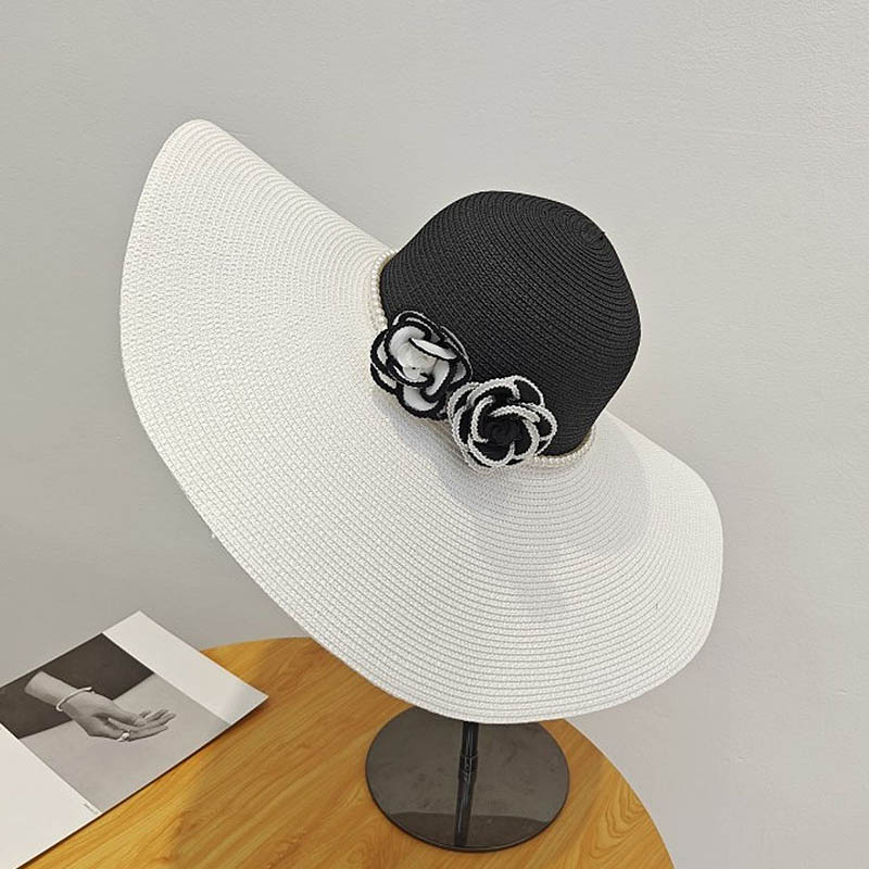 Two Tones Wide Brim Summer Hat - Hat Floppy Wide 리뷰 및 가격
