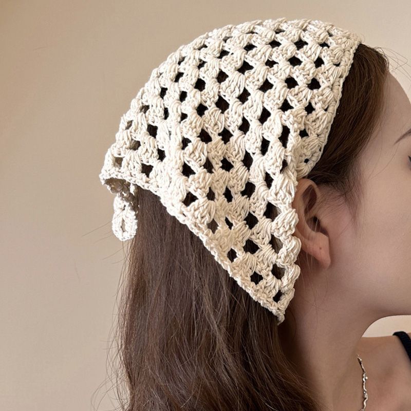 Crochet Triangle Hair Scarf Ho - Headband Summer Knit 리뷰 및 가격
