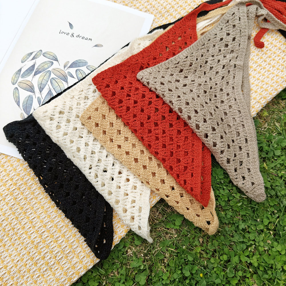 Crochet Triangle Hair Scarf Ho - Headband Summer Knit 리뷰 및 가격