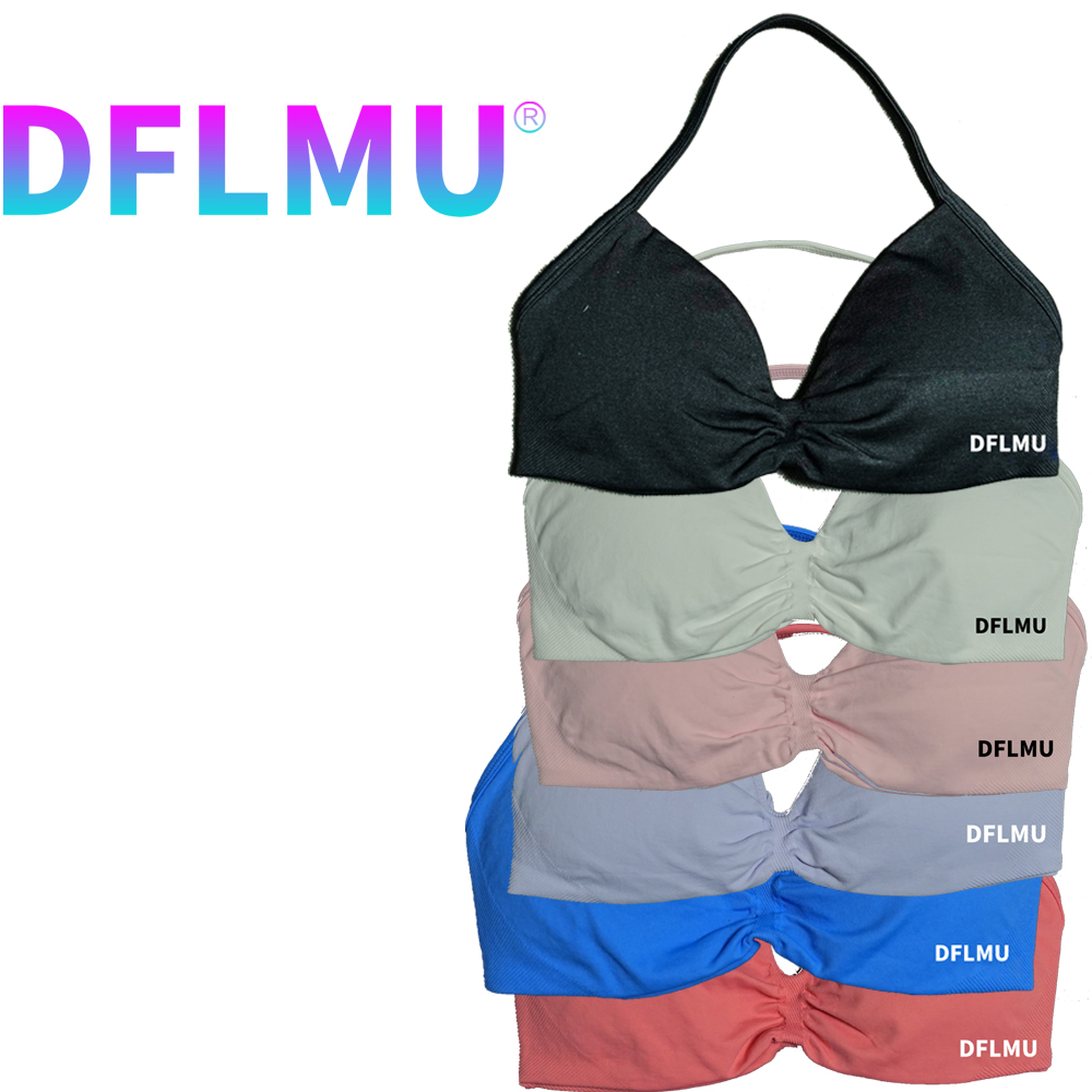 DFLMU Women Halter Sports Bra  - Crop Top Crochet 리뷰 및 가격