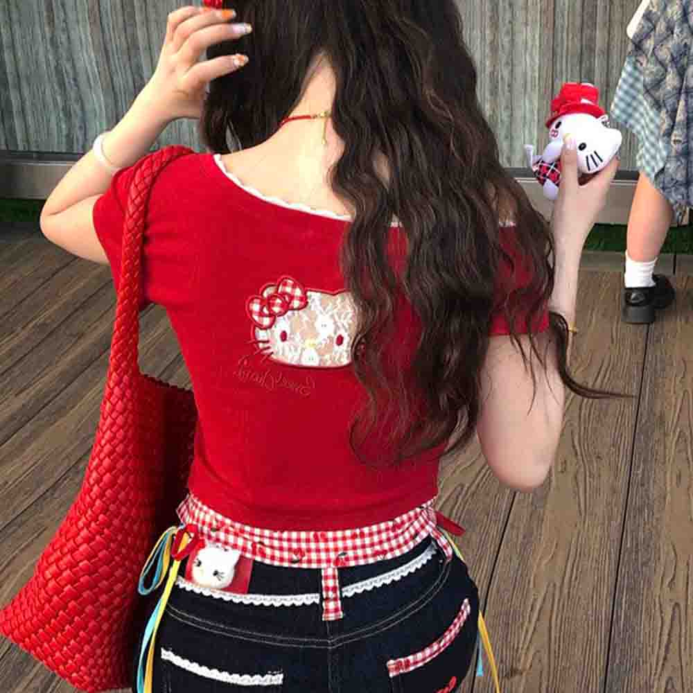 Hello Kitties Summer Women's S - Blouse Off Shoulder 리뷰 및 가격