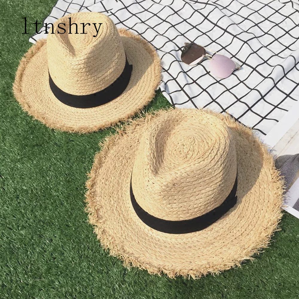 new Wide Brim Raffia Sun Hat f - Hat Floppy Wide 리뷰 및 가격