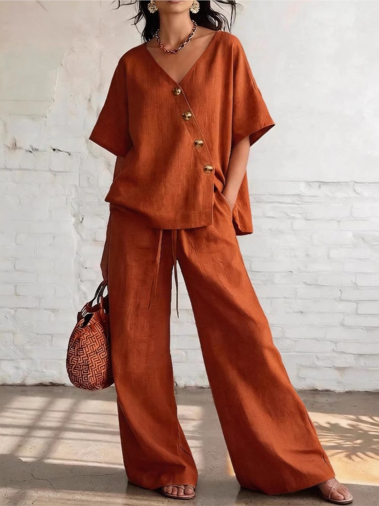 Casual Cotton Loose Pants Sets - Linen Pant Wide 리뷰 및 가격