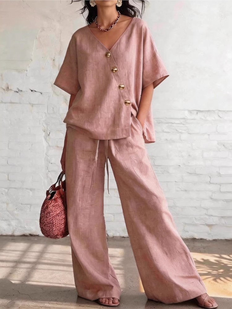 Casual Cotton Loose Pants Sets - Linen Pant Wide 리뷰 및 가격