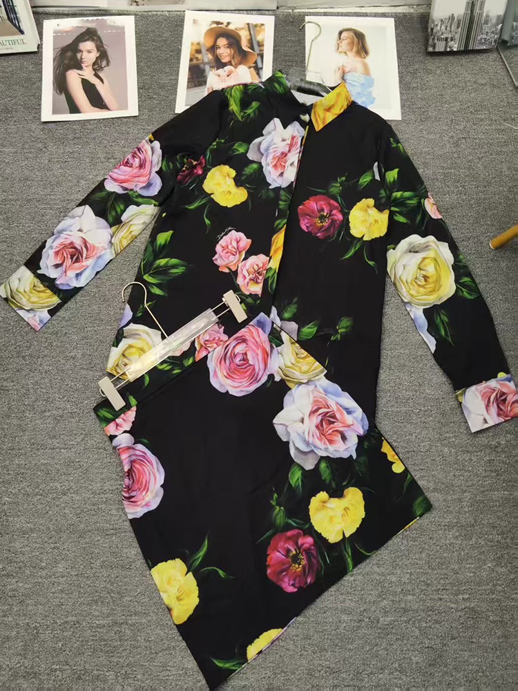Retro flower print long-sleeve - Romper Floral Print 리뷰 및 가격