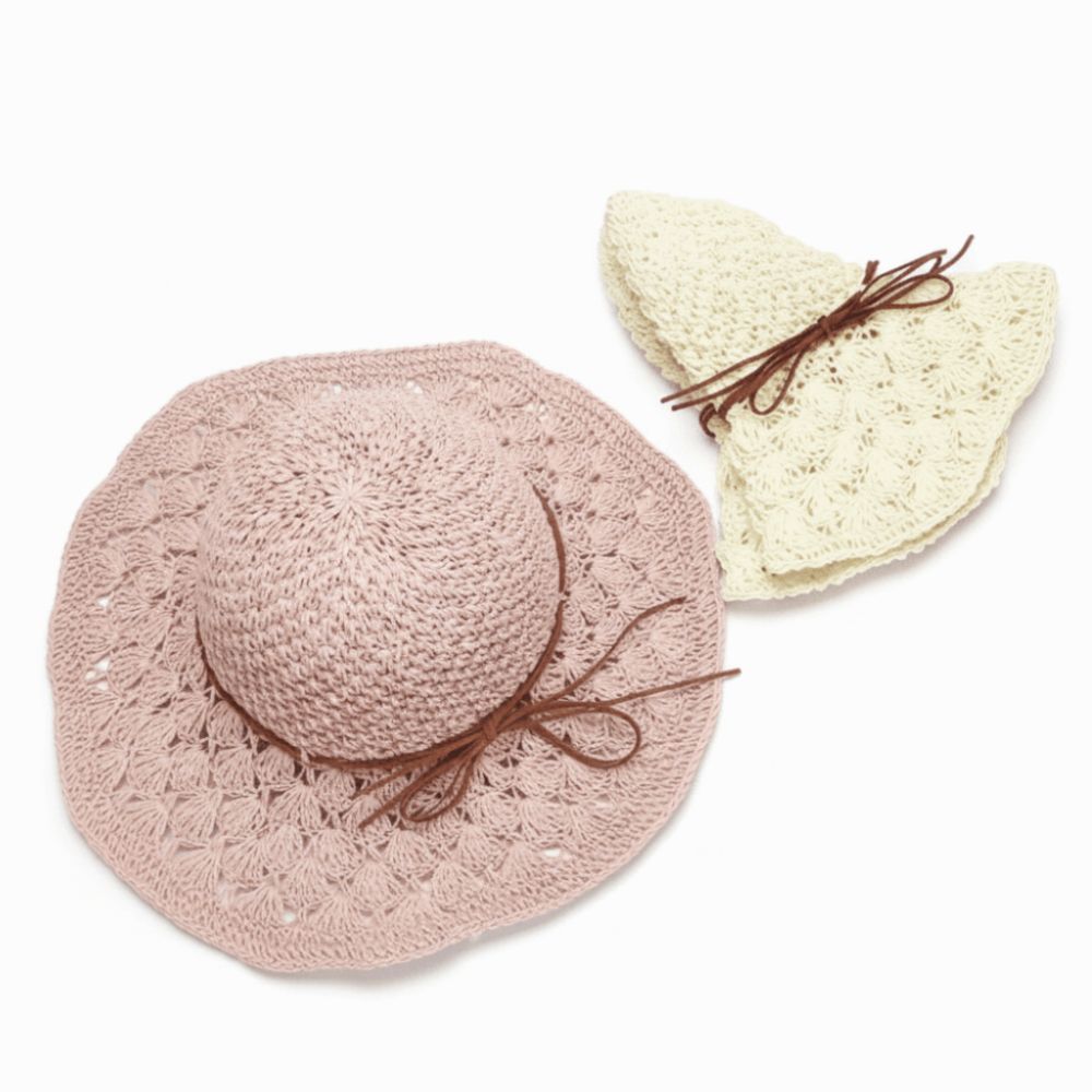 Handwoven Crochet Straw Hat Fo - Hat Floppy Wide 리뷰 및 가격