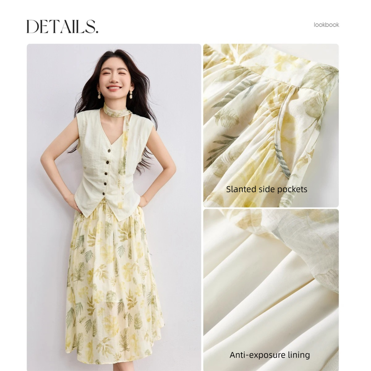 SENTUBILA Elegant Skirt Holida - Midi Skirt Floral 리뷰 및 가격