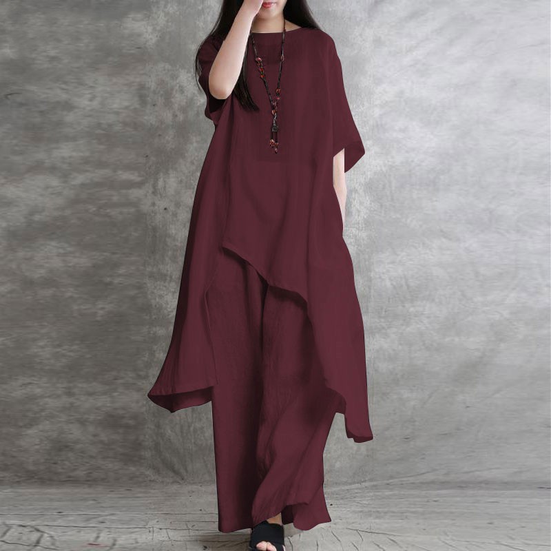 Women's Cotton Linen 2-piece S - Linen Pant Wide 리뷰 및 가격