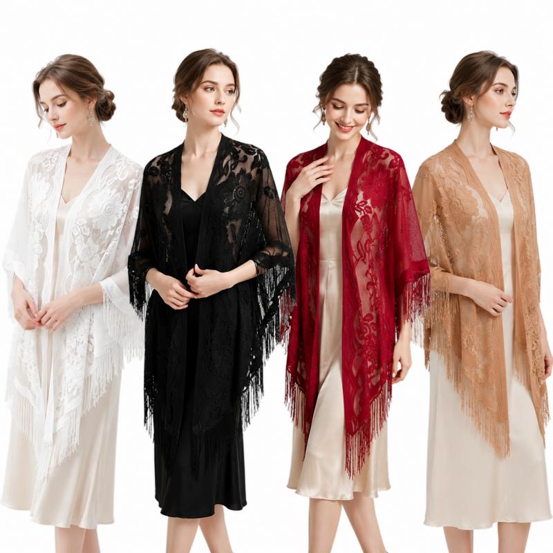 Floral Lace Shawl Wrap Women E - Kimono Sheer Floral 리뷰 및 가격