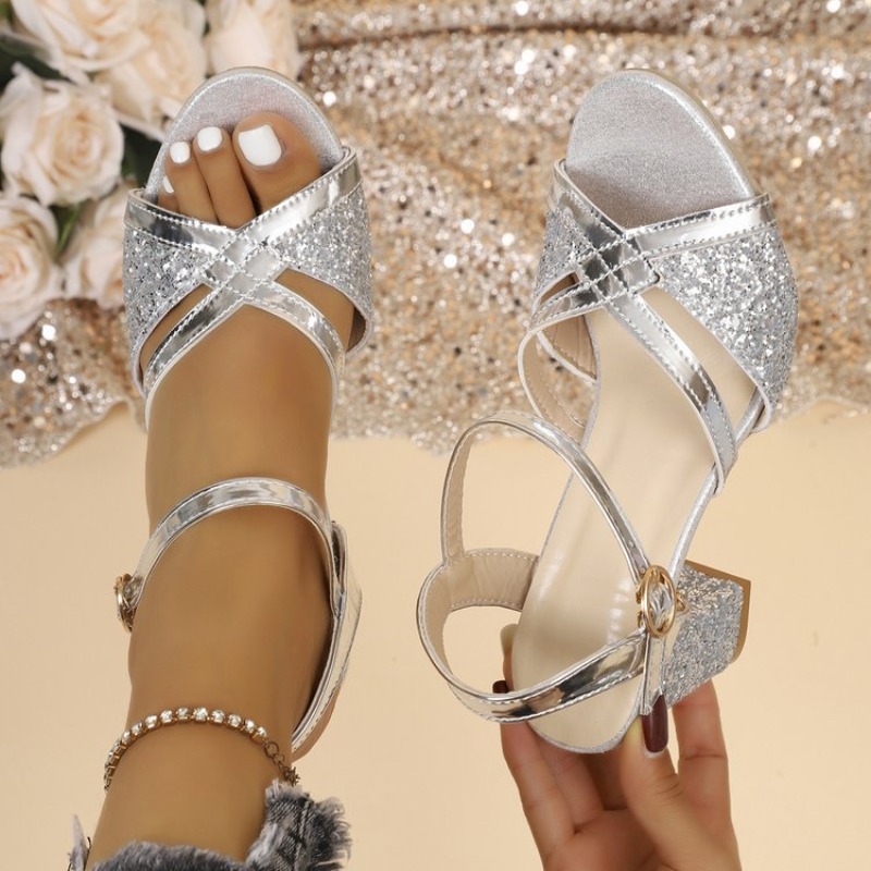 Women Block Heels Sandals Gold - Sandal Strappy Heeled 리뷰 및 가격