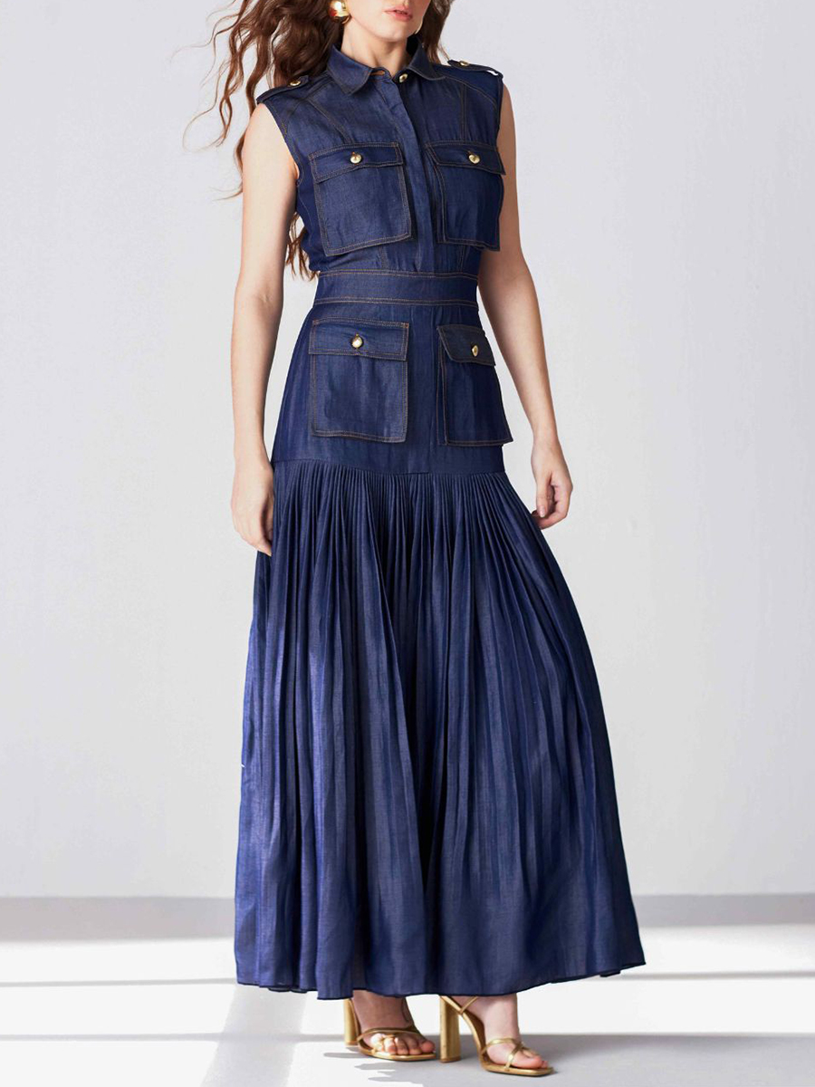 TWOTWINSTYLE Patchwork Pockets - Linen Dress Wrap 리뷰 및 가격