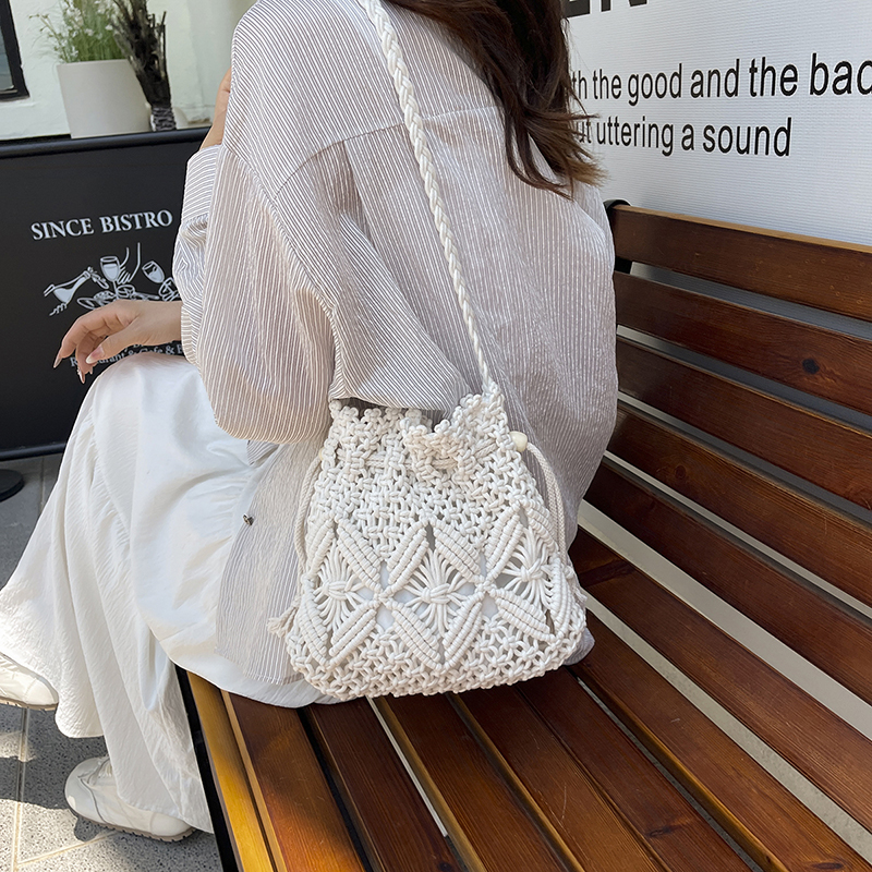 LEFTSIDE Weave Small Shoulder  - Crochet Bag Raffia 리뷰 및 가격
