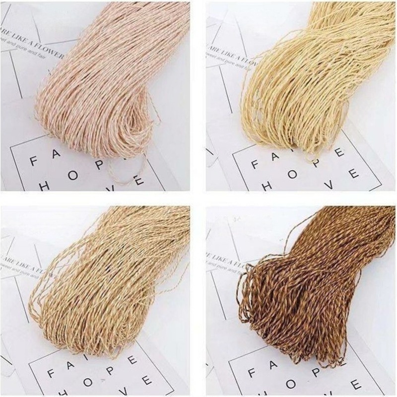 200g 2ply Cotton Raffia Yarn f - Crochet Bag Raffia 리뷰 및 가격