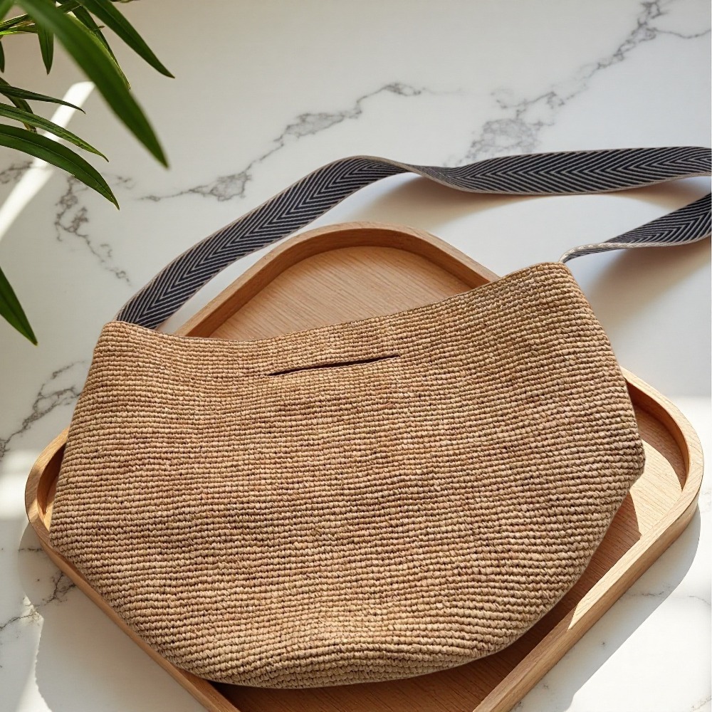 New Raffia Rainbow Bucket Bag  - Crochet Bag Raffia 리뷰 및 가격