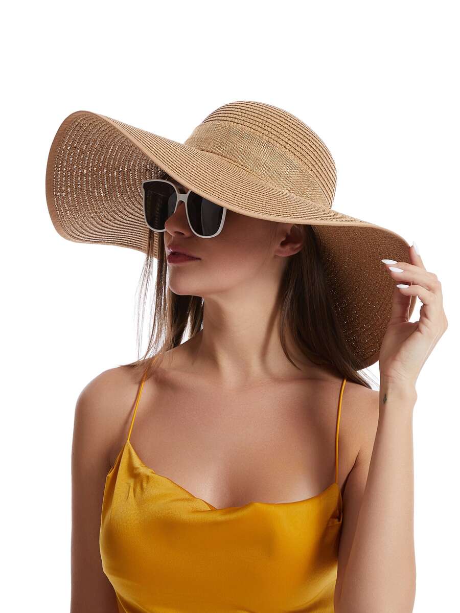 Womens Wide Brim Floppy Straw  - Hat Floppy Wide 리뷰 및 가격