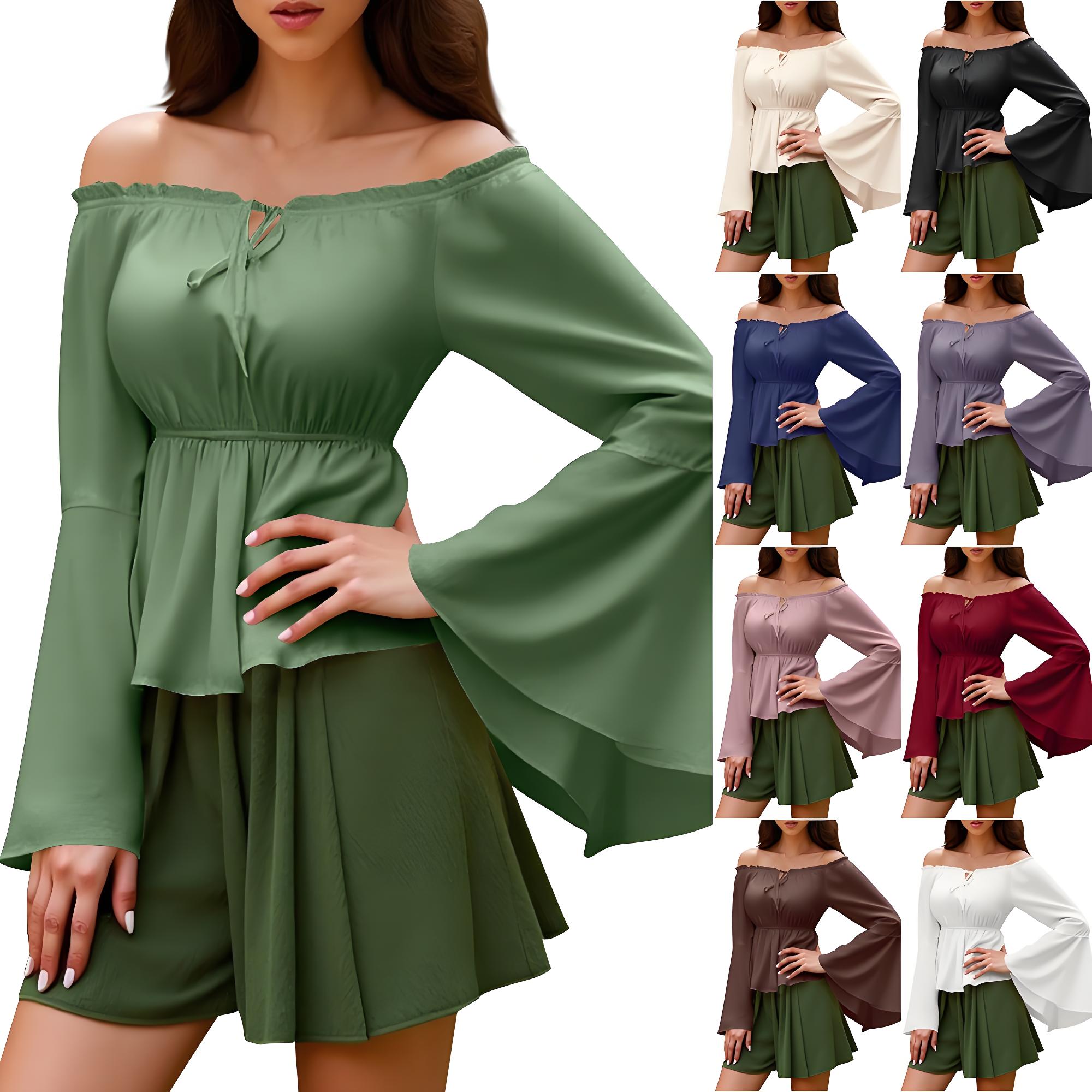 Renaissance Blouse Peasant Wom - Blouse Off Shoulder 리뷰 및 가격