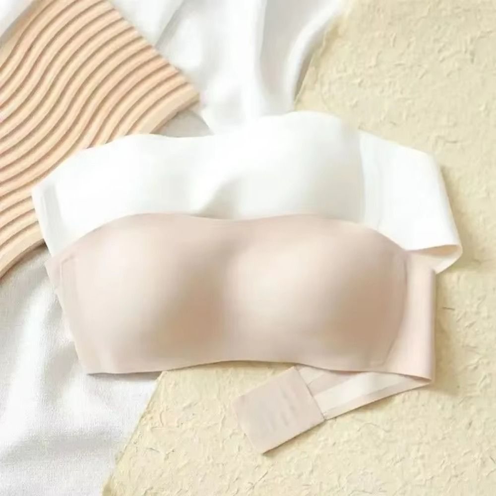 Solid Color Strapless Wrapped  - Bralette Triangle Set 리뷰 및 가격