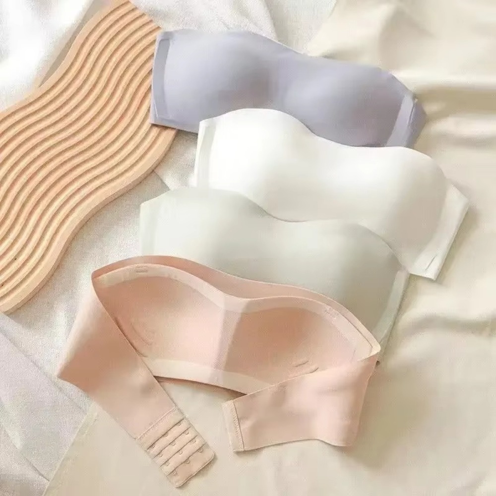 Solid Color Strapless Wrapped  - Bralette Triangle Set 리뷰 및 가격