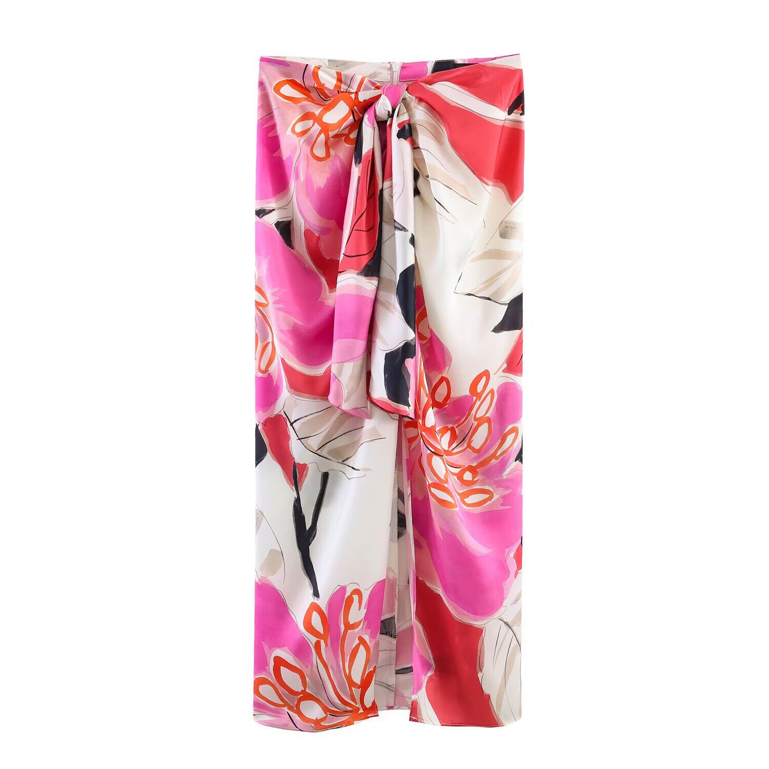 JNLEAOG Summer New Women's Sil - Midi Skirt Floral 리뷰 및 가격