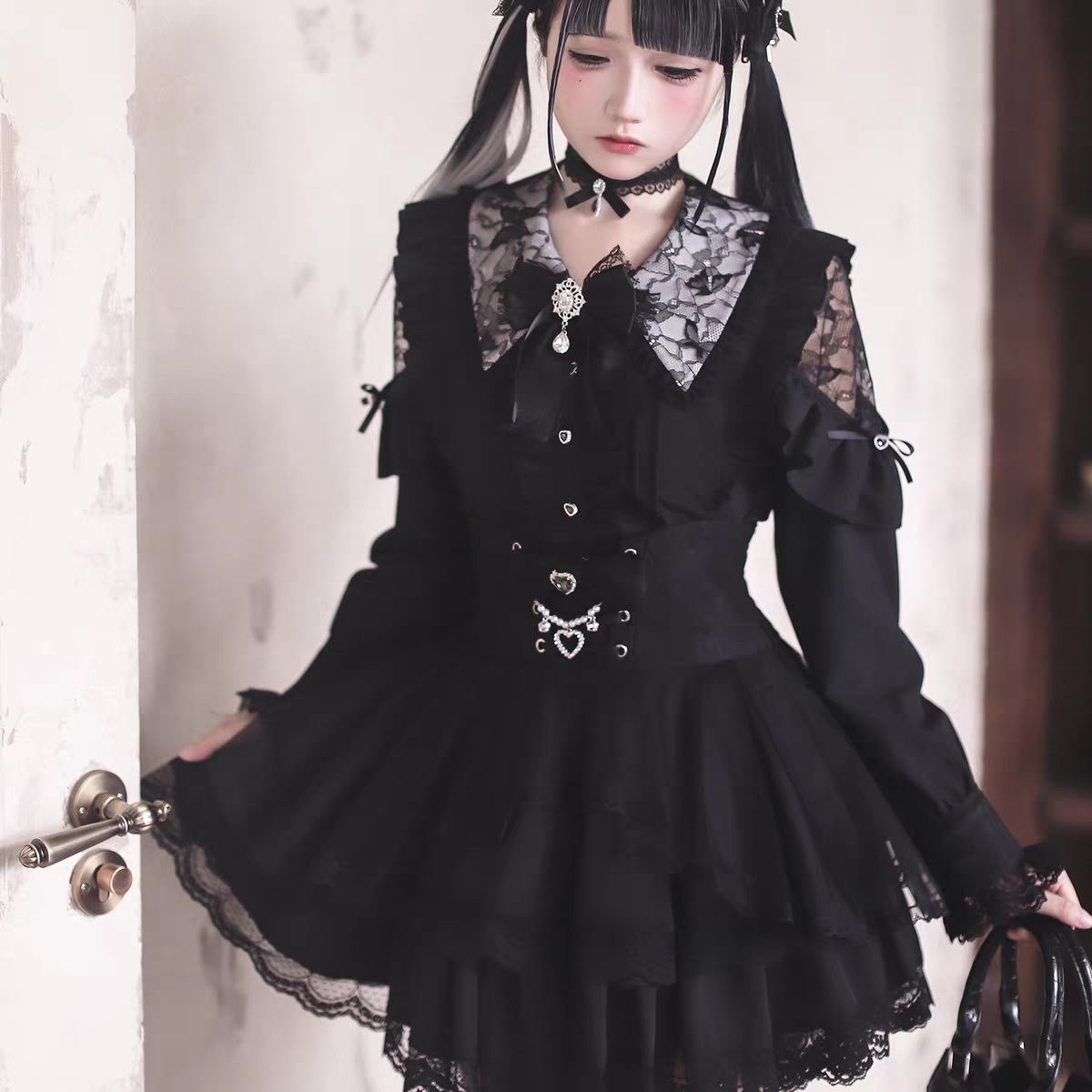 Harajuku Kawaii Skirt Sets Wom - Blouse Off Shoulder 리뷰 및 가격