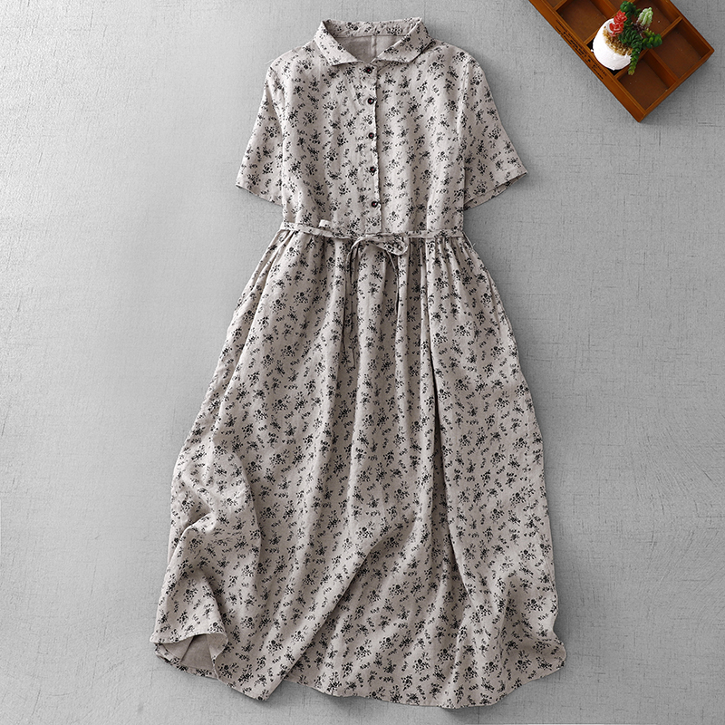 Summer Floral Cotton Linen Dr  - Midi Skirt Floral 리뷰 및 가격