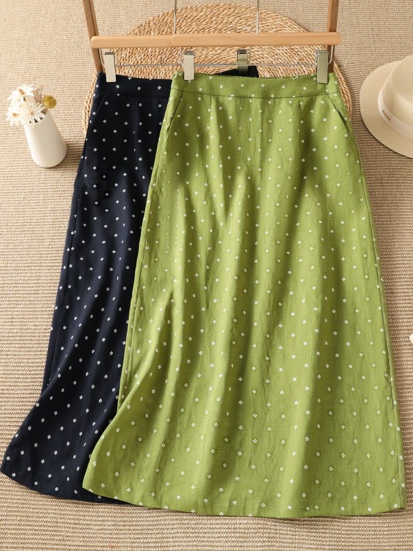 High Waist Floral Half Skirt T - Midi Skirt Floral 리뷰 및 가격