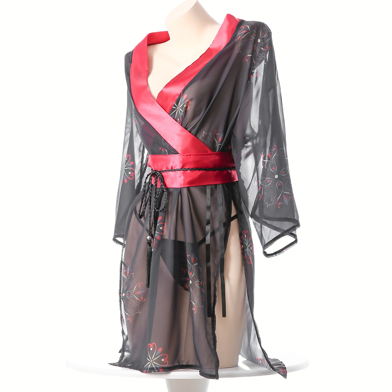 Women's Black Sheer Mesh Japan - Kimono Sheer Floral 리뷰 및 가격